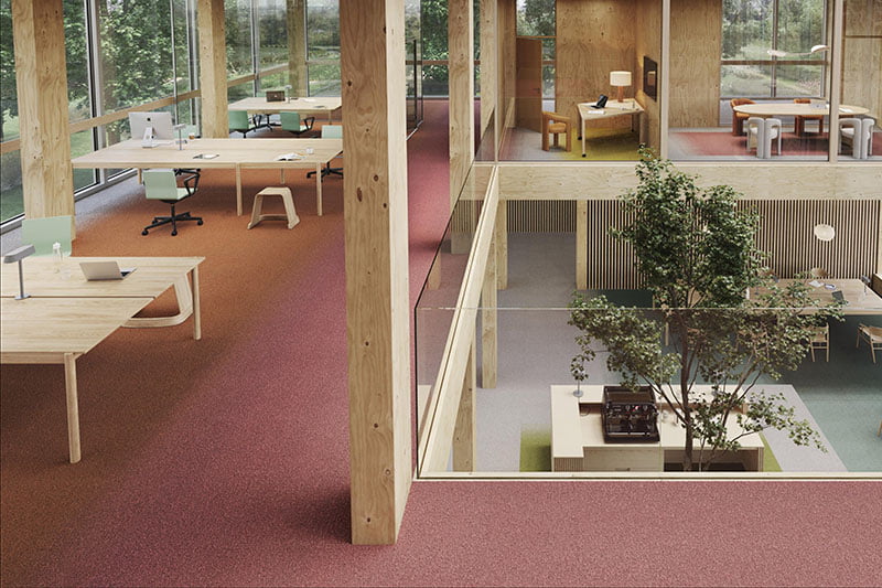 Tapijtvloer en tapijttegels - Projectinrichting J.P. van Beek